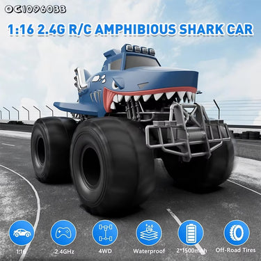 1:16 RECHARGEABLE RC STUNT SHARK OFF ROAD CAR